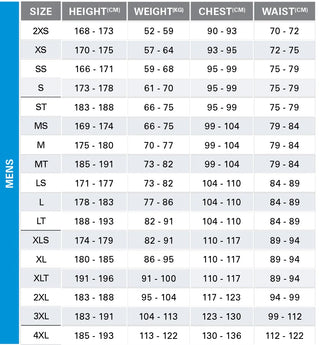 How to choose your wetsuit. Size guide for O'Neill wetsuits.